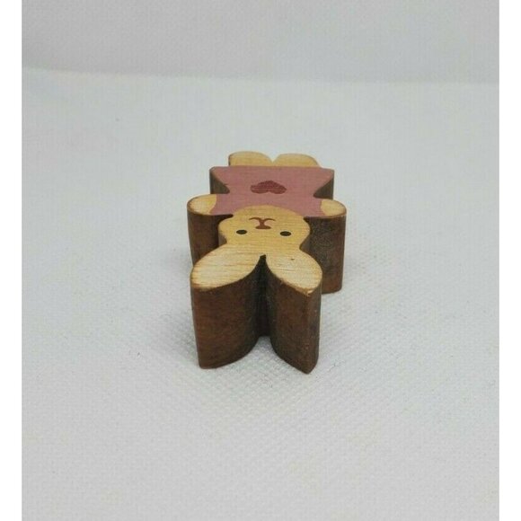 Vintage 1988 Pat Kudron Miniature Bunny Shelf Sitter – White & Pink with Heart - Picture 7 of 10